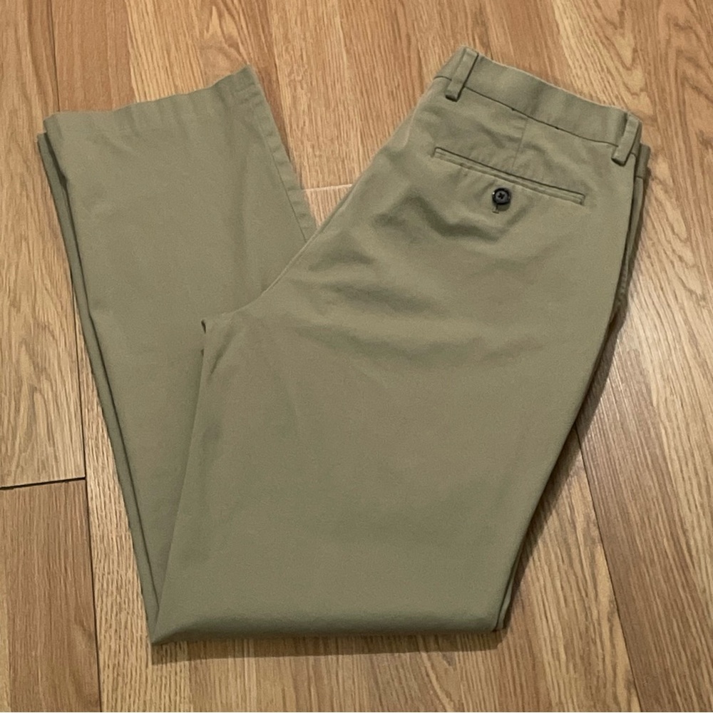 Banana Republic Men’s 33x32 (33x31) Slim Fit Chino Pants Beige Flat Front